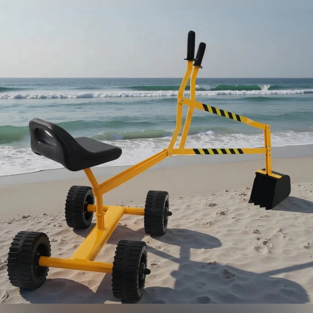 NEW Stand Alone Sand Digger Kids Excavator Ride on Beach Outdoor Sandbox Toy